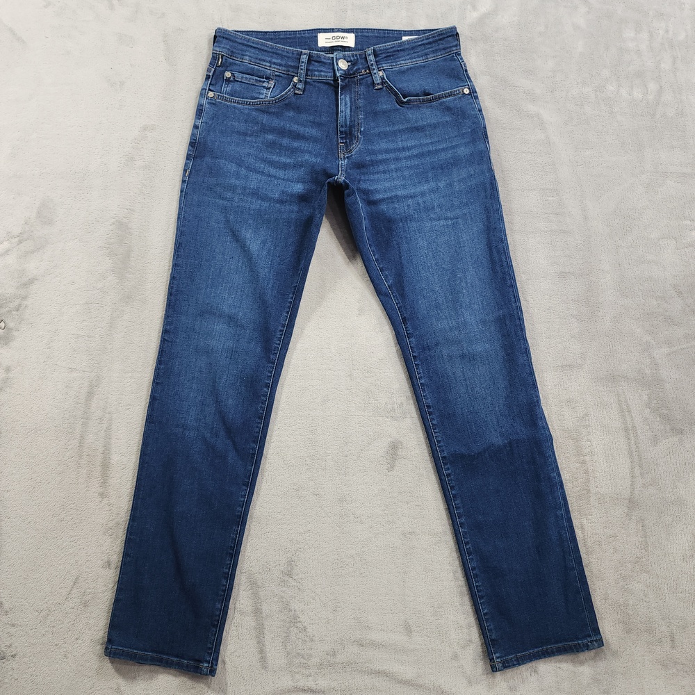 GDW Ride Jeans Mens 30x30 Blue Medium Wash Slim Skinny Stretch Denim Casual